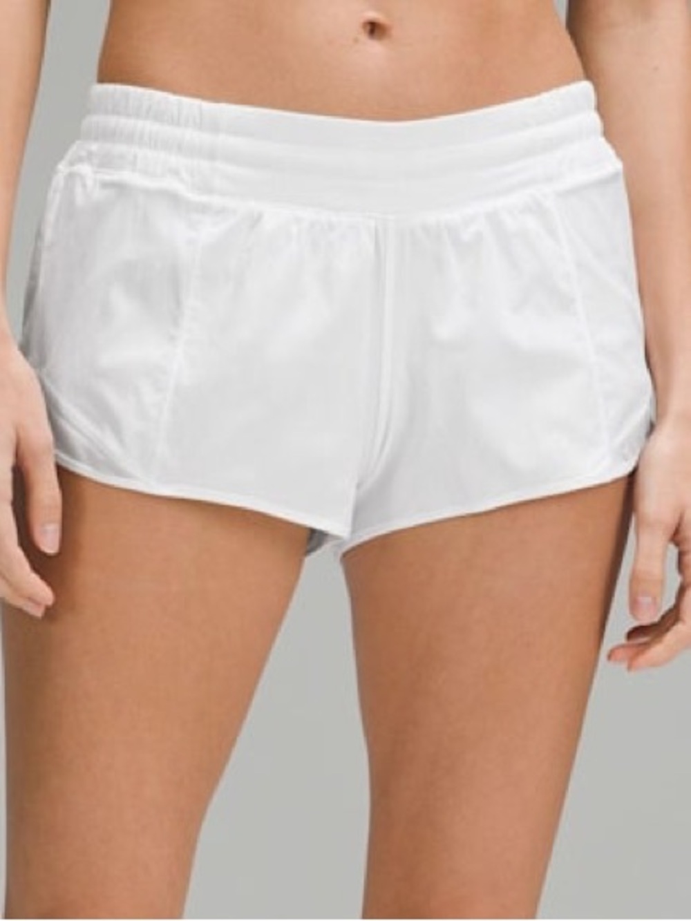 Lululemon Hotty Hot Short II 2.5” White Running Shorts - Size 4